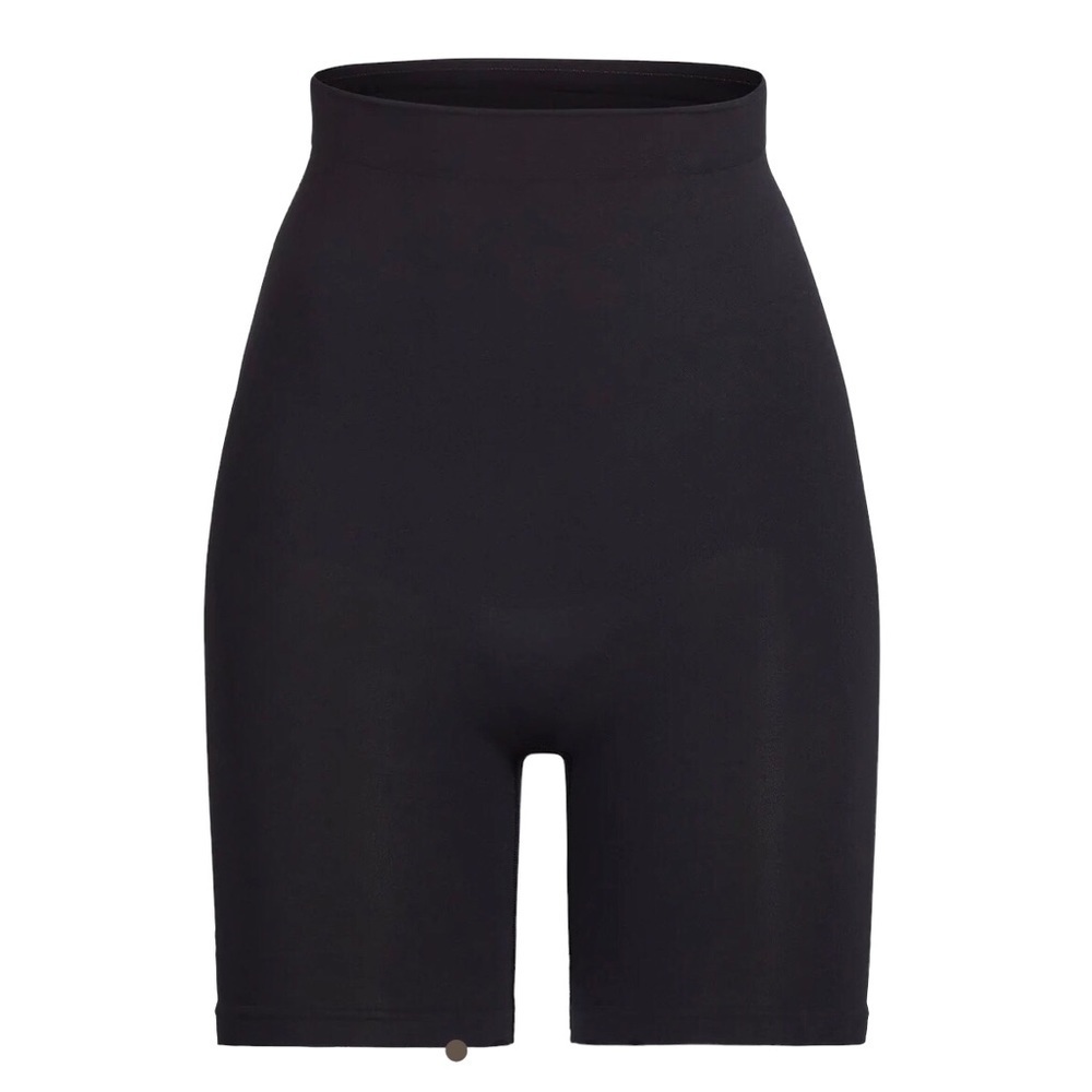 Skims Sculpting Shirt Above The Knee Open Gusset Black Size 2X 3X - Picture 2 of 9